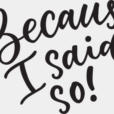 Because I Said So Thumbnail